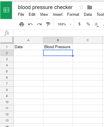 My Blood Pressure Sheet